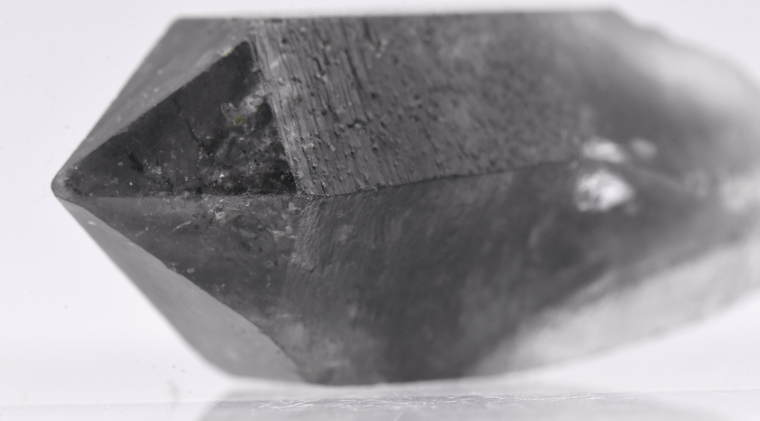 Bitumen Included Double Terminated Quartz Crystal Mineral Specimen - China