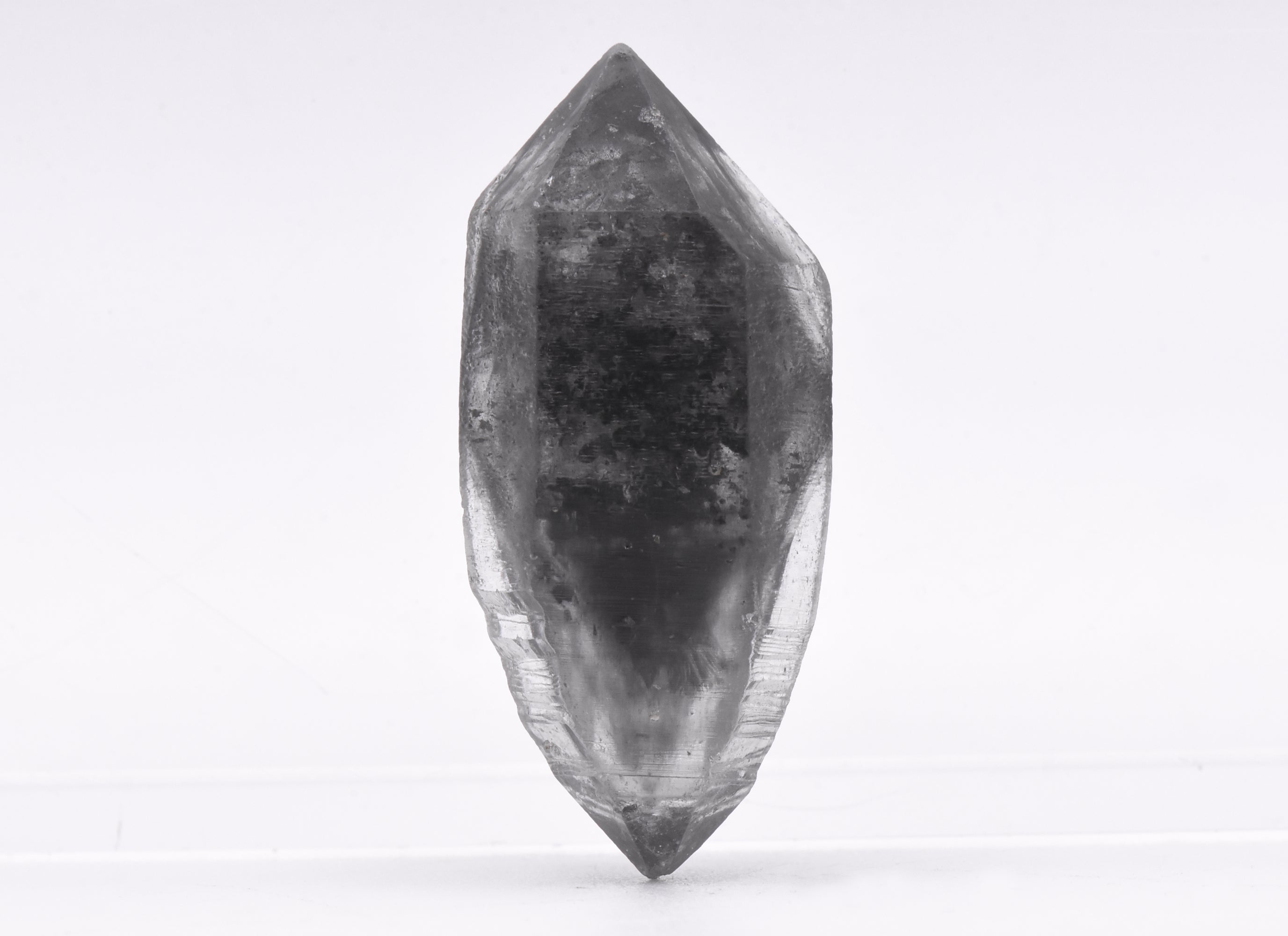 Bitumen Included Double Terminated Quartz Crystal Mineral Specimen - China