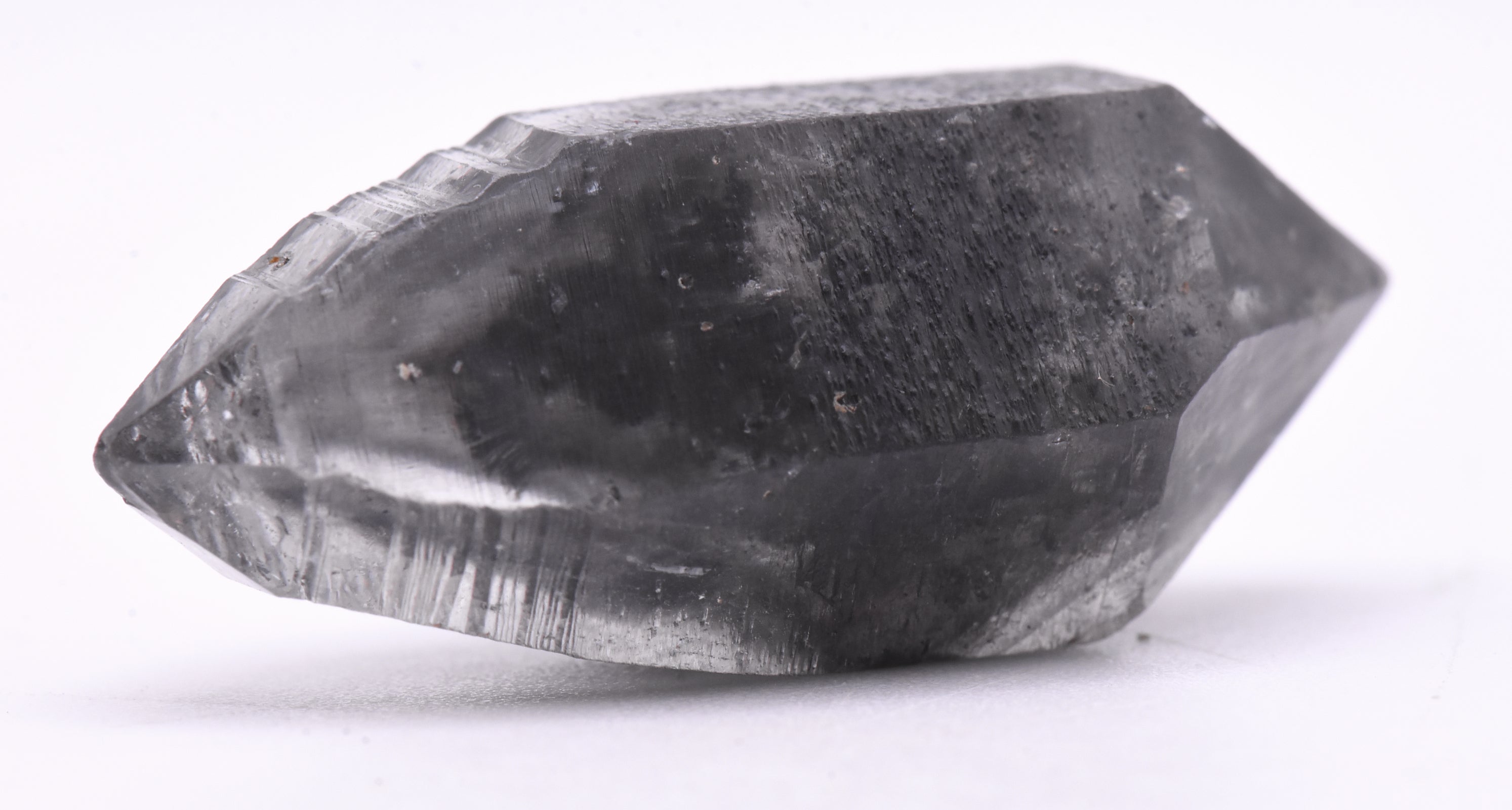 Bitumen Included Double Terminated Quartz Crystal Mineral Specimen - China