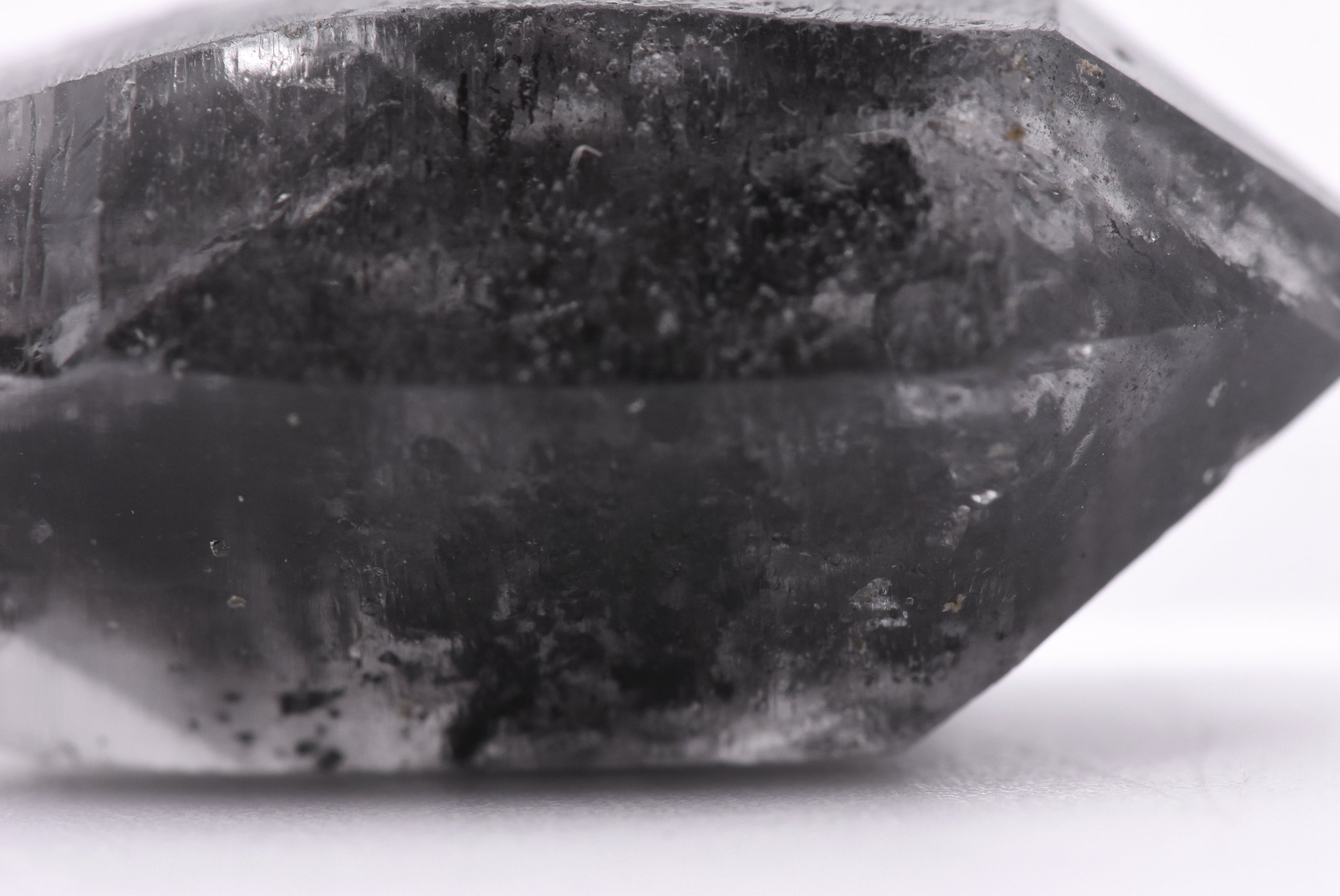 Bitumen Included Double Terminated Quartz Crystal Mineral Specimen - China