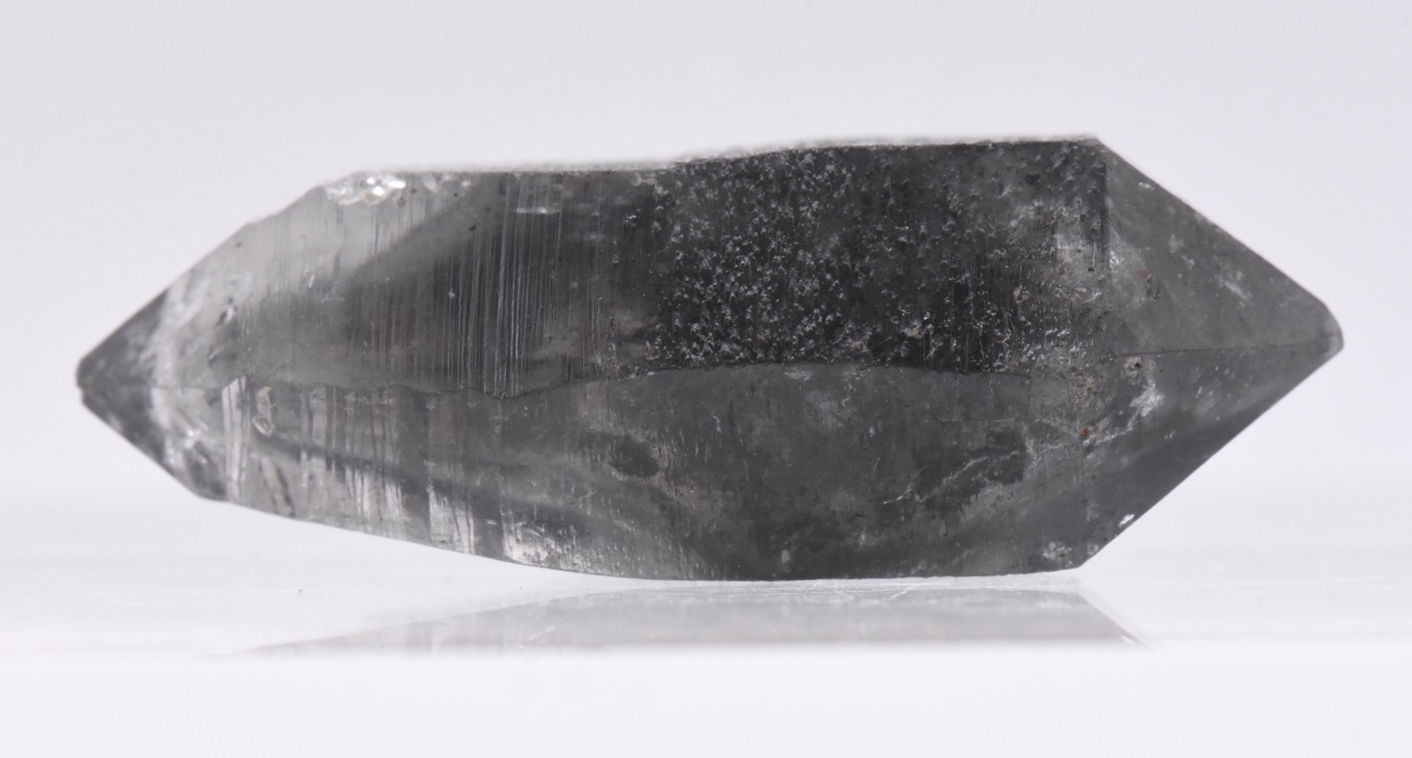 Bitumen Included Double Terminated Quartz Crystal Mineral Specimen - China