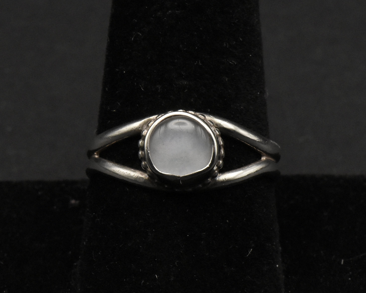 Vintage Sterling Silver Opal Ring - Size 9.75