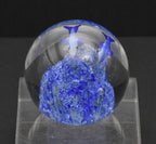 Vintage Blue Dolphins Encased Glass Paperweight
