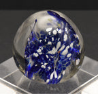 Vintage Blue and White Confetti Floral Paperweight