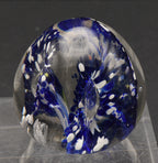 Vintage Blue and White Confetti Floral Paperweight