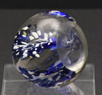 Vintage Blue and White Confetti Floral Paperweight