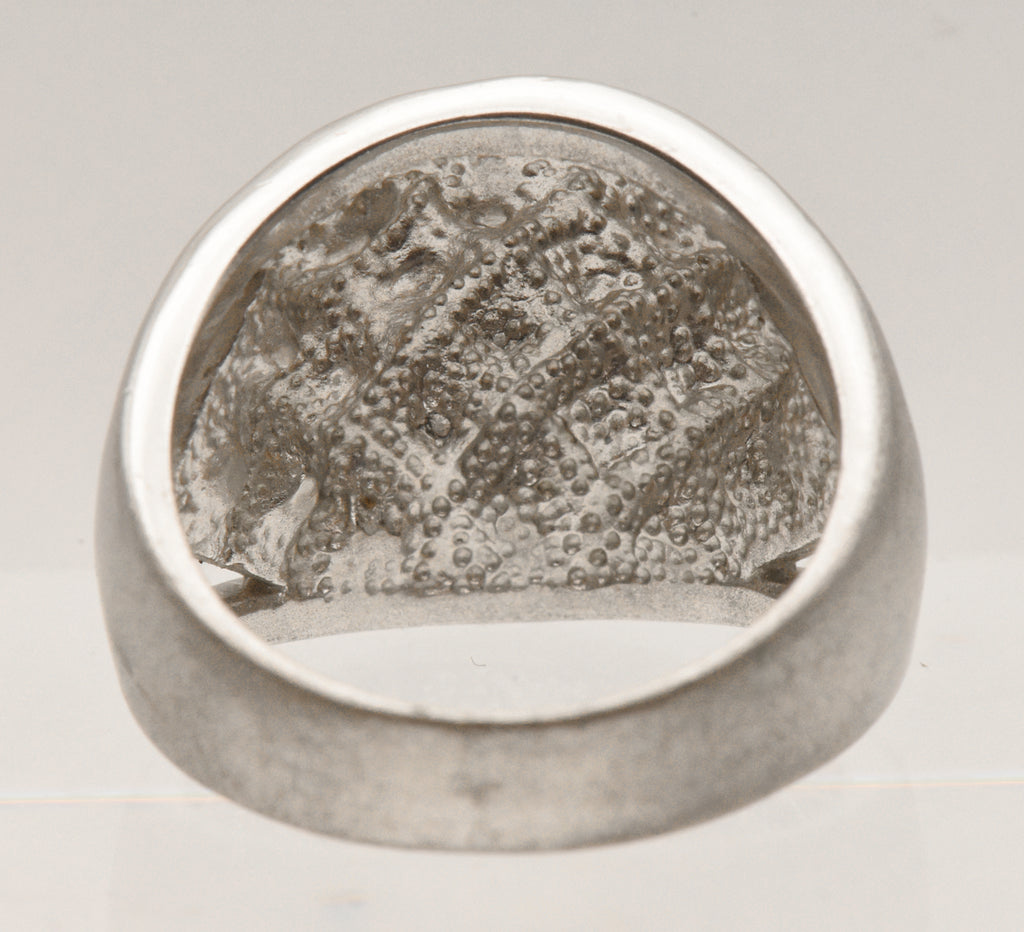 Vintage Sterling Silver Rhinestone Dome Ring - Size 9.25 - Missing Stones