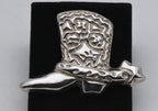 Vintage Handmade Mexican Sterling Silver Cowboy Boot with Spur Brooch/Pendant