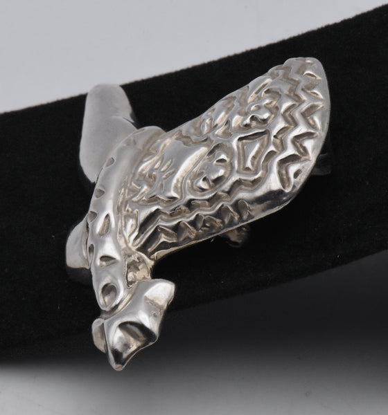 Vintage Handmade Mexican Sterling Silver Cowboy Boot with Spur Brooch/Pendant
