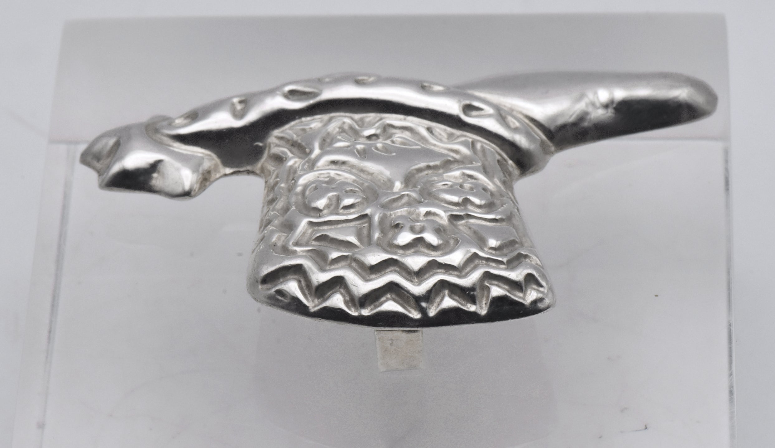 Vintage Handmade Mexican Sterling Silver Cowboy Boot with Spur Brooch/Pendant