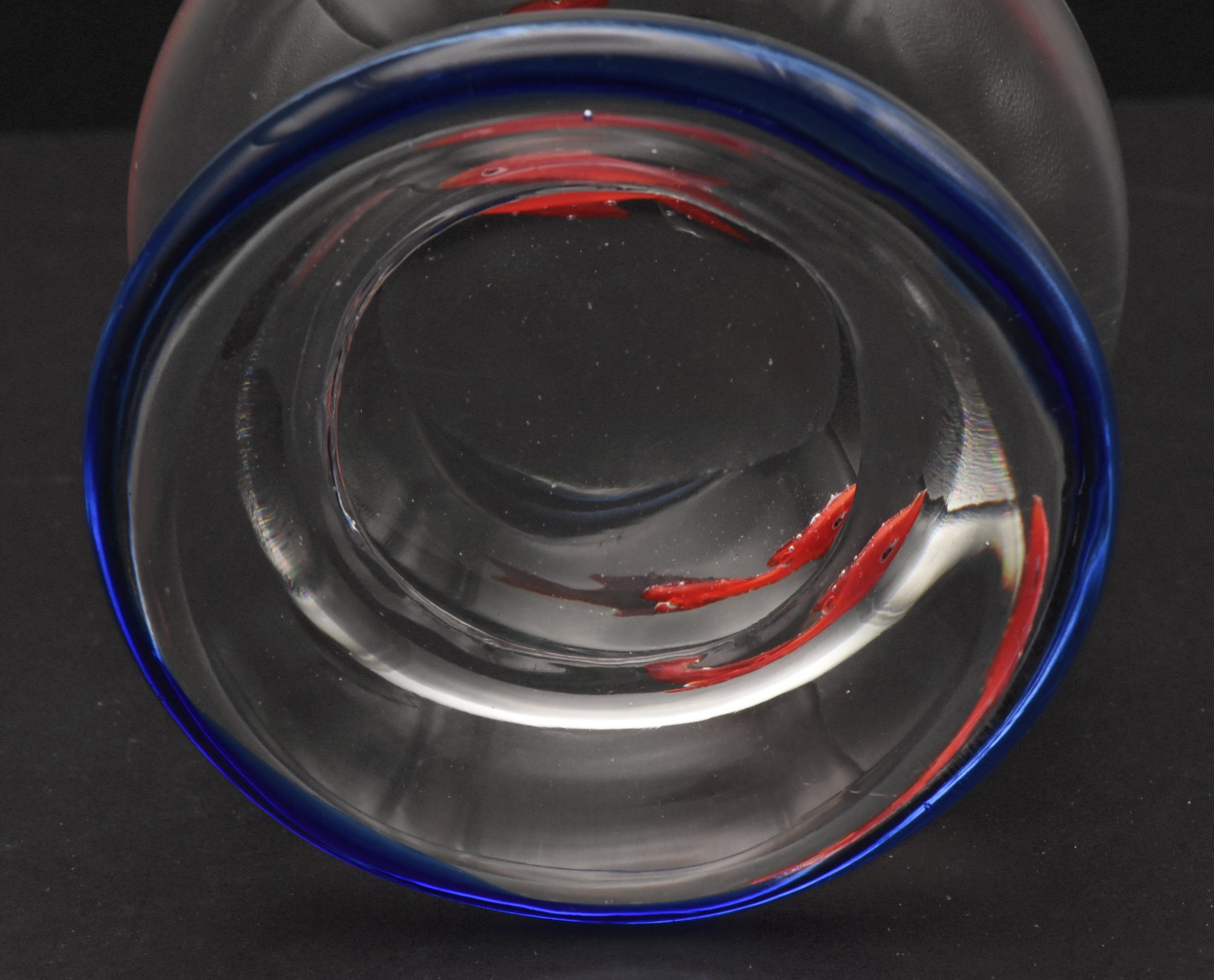 Vintage Handmade Heavy Fishbowl Glass Paperweight - 1.5lb+