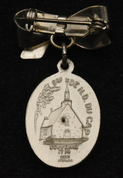 Vintage Sterling Silver Notre Dame du Cap Souvenir Brooch