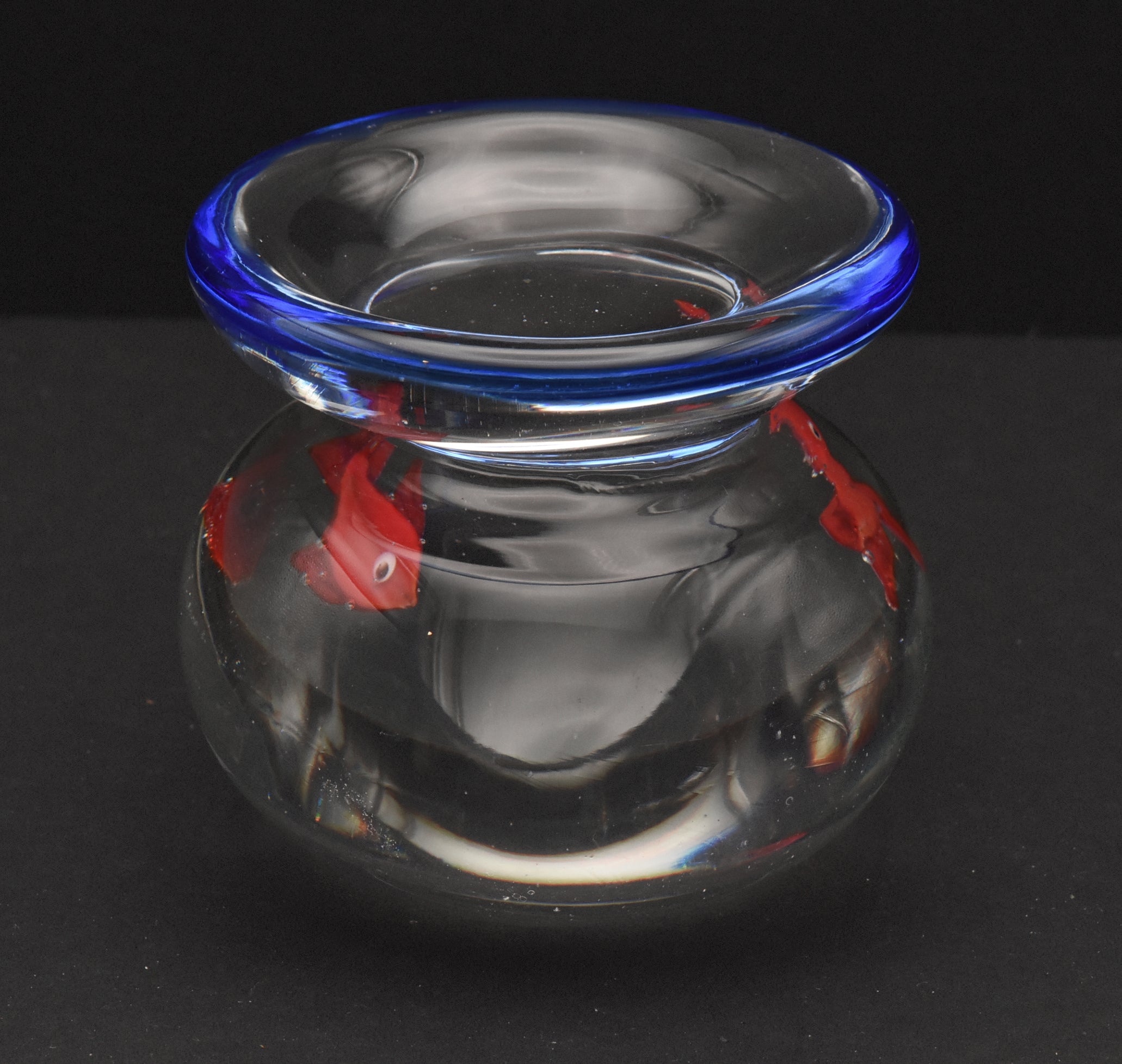 Vintage Handmade Heavy Fishbowl Glass Paperweight - 1.5lb+