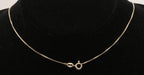 Vintage Gold Tone Sterling Silver Italian Box Link Chain Necklace - 18"