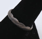 Vintage Braided Sterling Silver Band - Size 9.5
