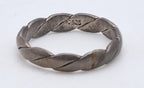 Vintage Braided Sterling Silver Band - Size 9.5