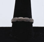 Vintage Braided Sterling Silver Band - Size 9.5