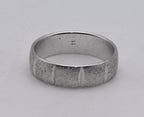 Silver Tone Brushed Metal Texture Band - Size 10.75