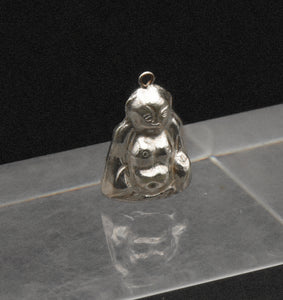 Vintage Sterling Silver Seated Buddha Charm