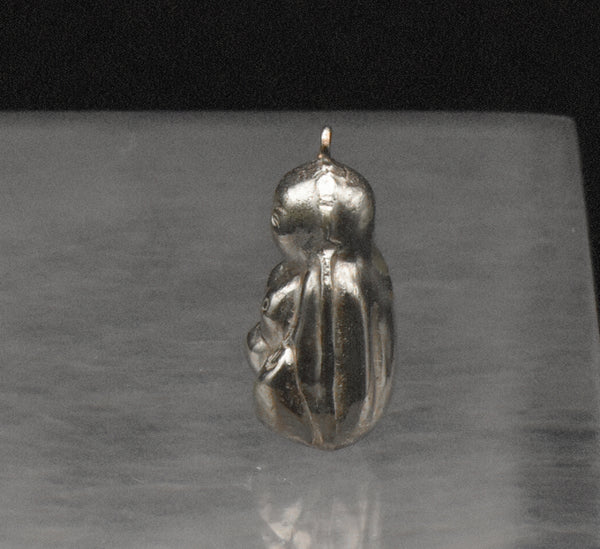 Vintage Sterling Silver Seated Buddha Charm