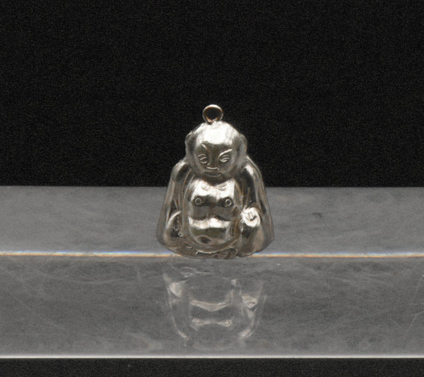 Vintage Sterling Silver Seated Buddha Charm