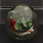 Vintage Handmade Butterflies Glass Paperweight