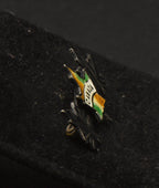 Vintage "Canada" Sterling Silver Guilloche Enamel Maple Leaf Brooch