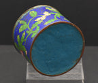 Vintage Metal Cloisonne Enamel Canister