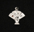Vintage Card Trick Silver Charm