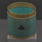 Very Cool Vintage Playing Cards Themed Metal Cloisonne Canister