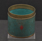 Very Cool Vintage Playing Cards Themed Metal Cloisonne Canister
