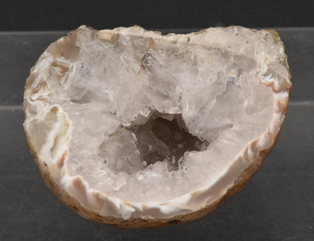 Carnelian and Quartz Geode Half