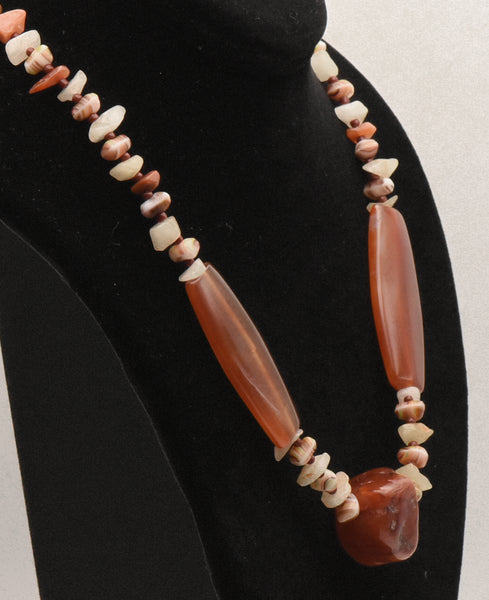 Vintage Carnelian Chunk Bead Necklace - 19.5"