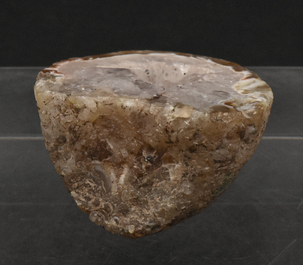 Carnelian and Quartz Geode Half