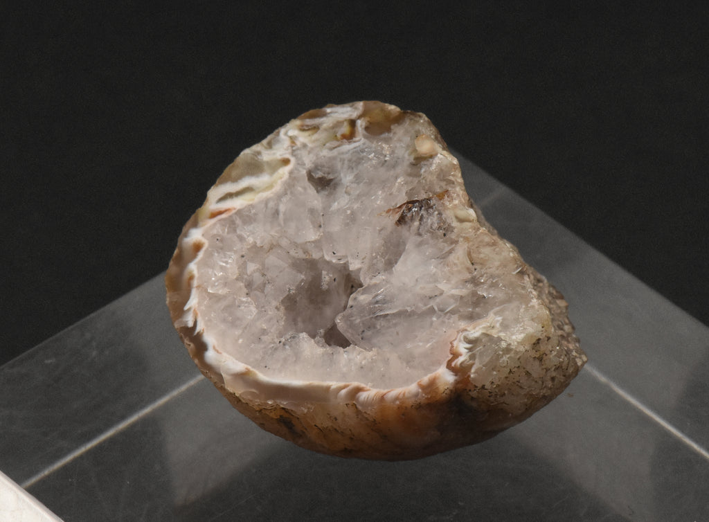 Carnelian and Quartz Geode Half