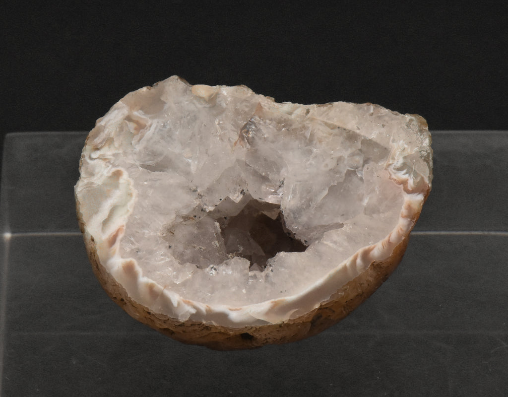 Carnelian and Quartz Geode Half