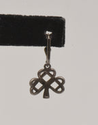 UNMATCHED Vintage Sterling Silver Celtic Knot Shamrock Dangle Earring