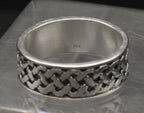 Vintage Sterling Silver Celtic Knot Band - Size 9.25
