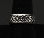 Vintage Sterling Silver Celtic Knot Band - Size 9.25