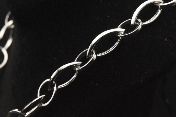 Ross-Simons - Chic Vintage Polished Sterling Silver Chain Link Necklace - 18.5"