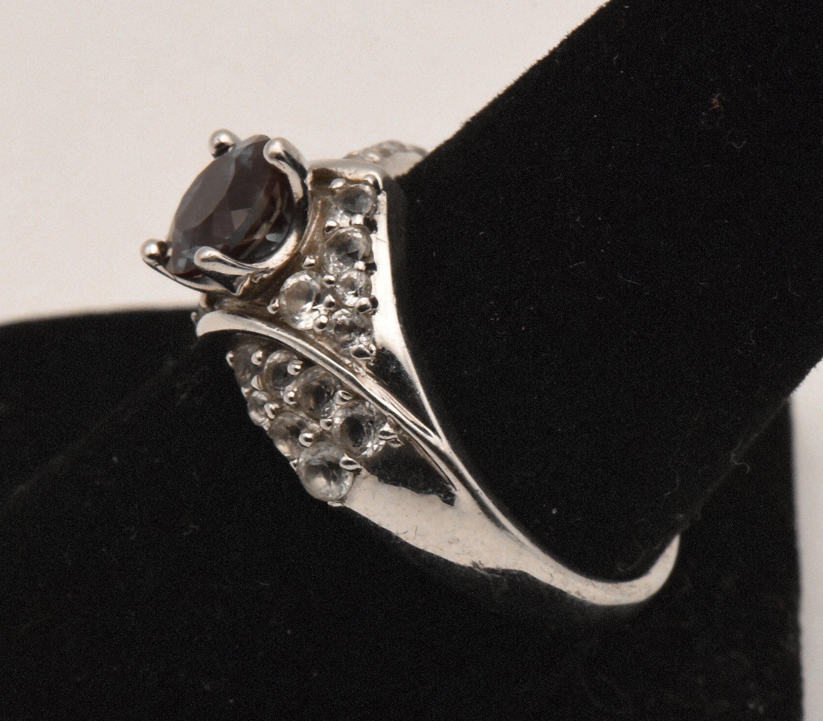 Vintage Synthetic Color Change Sapphire and Topaz Ring - Size 9