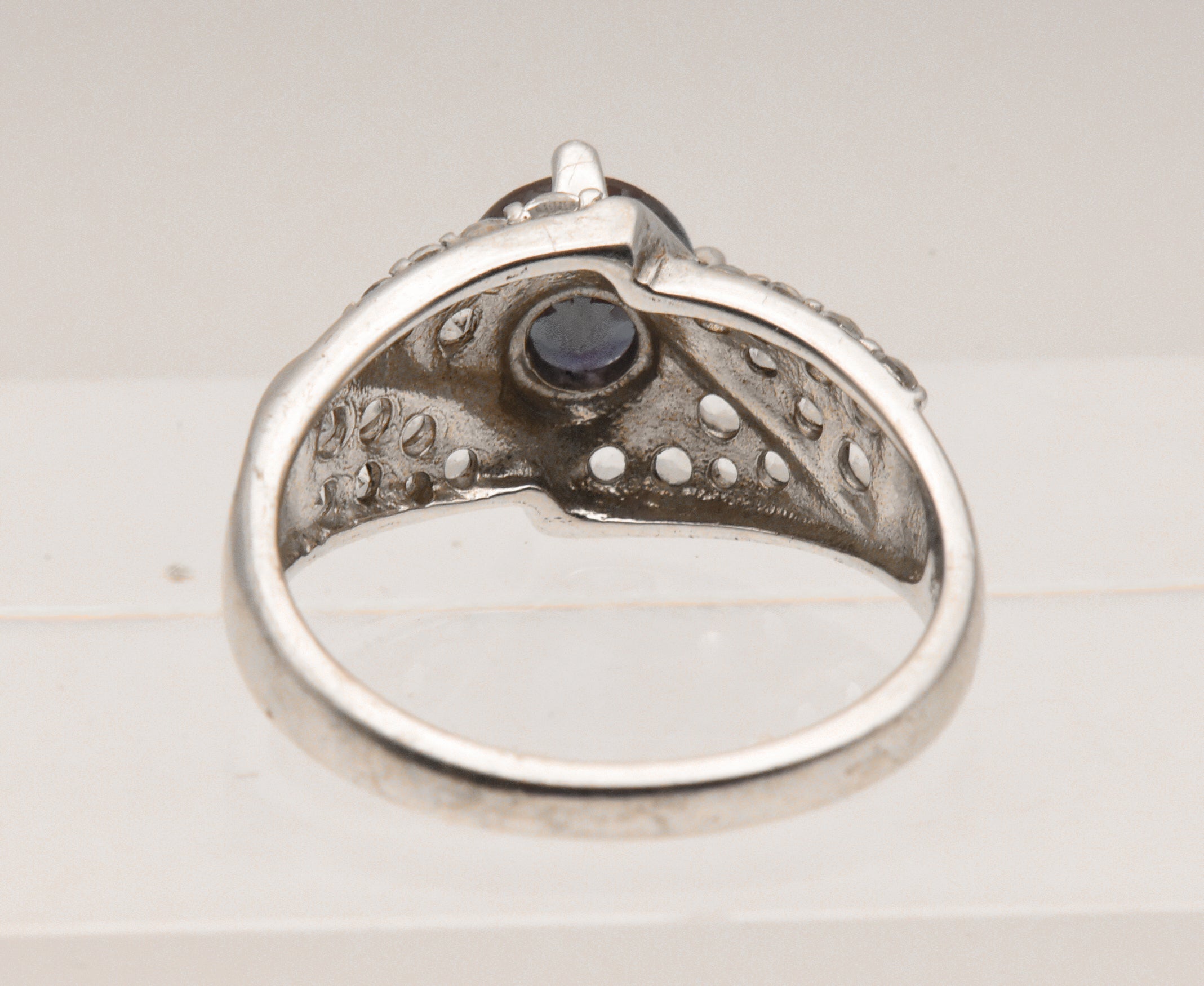 Vintage Synthetic Color Change Sapphire and Topaz Ring - Size 9
