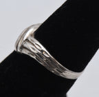 Vintage Sterling Silver Braided Design Chevron Ring - Size 4.75
