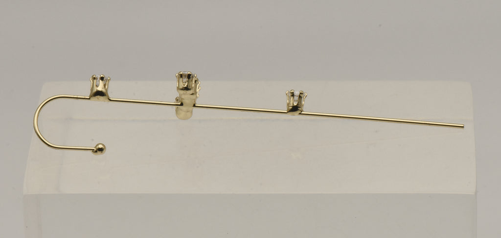 Gold Tone and Crystals Ear Climber Earring