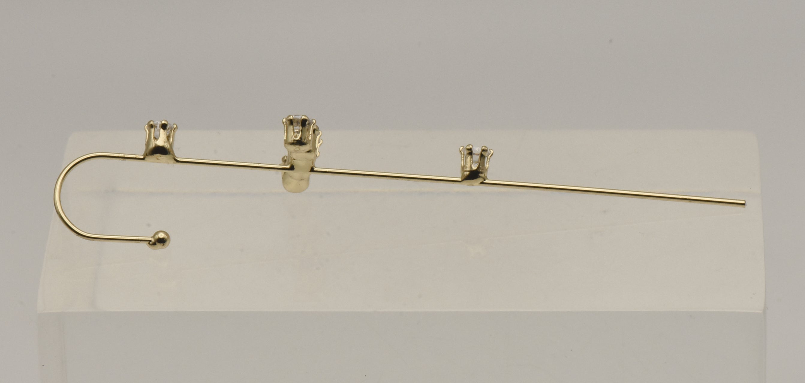 Gold Tone and Crystals Ear Climber Earring