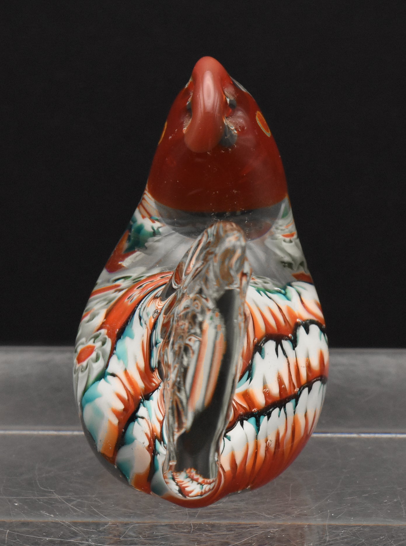 Vintage Handmade Murano Style Chicken Glass Figurine