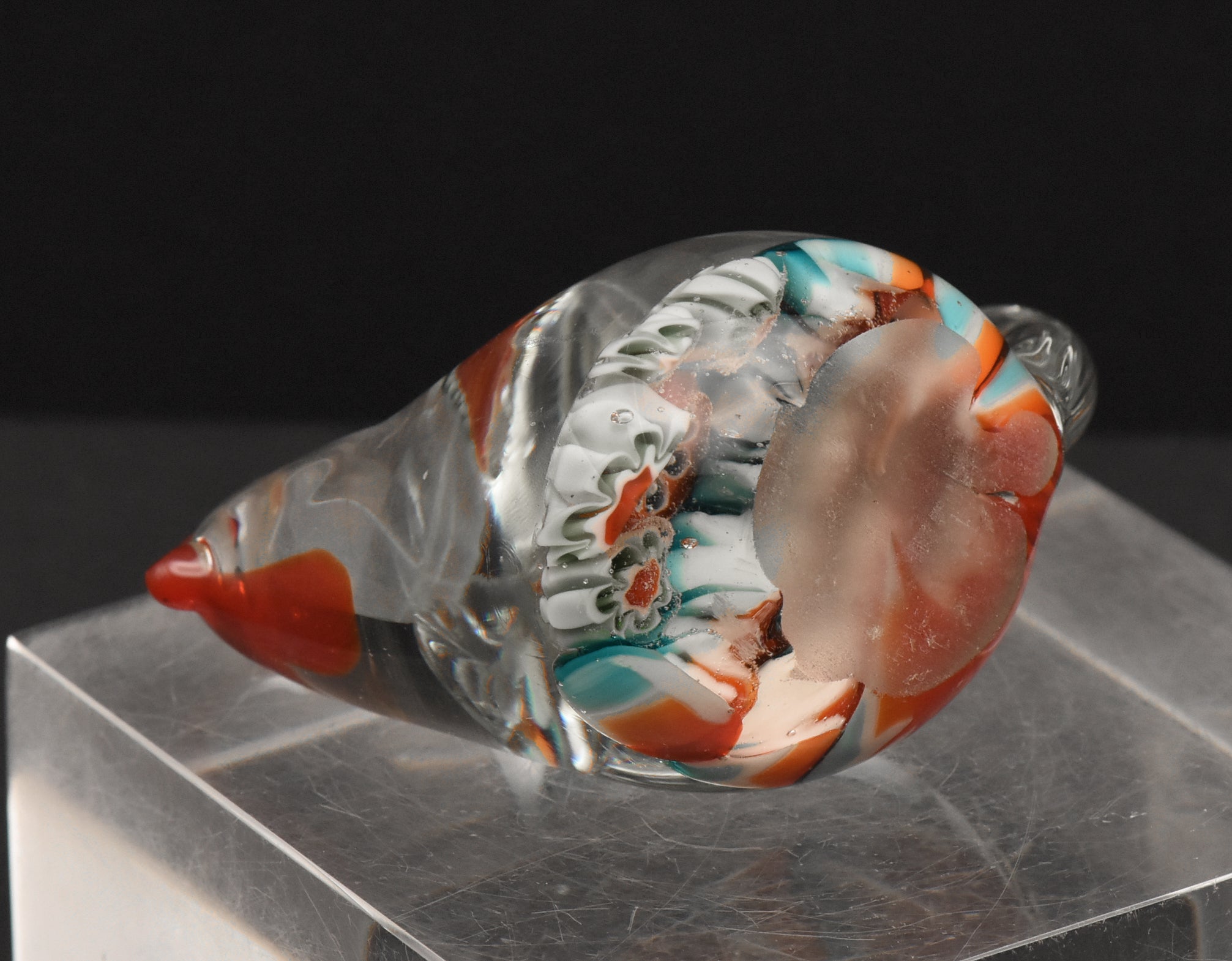 Vintage Handmade Murano Style Chicken Glass Figurine