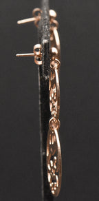 Vintage Italian Copper Tone Sterling Silver Dangle Earrings