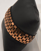 Vintage Copper Panther Chain Bracelet - 7"