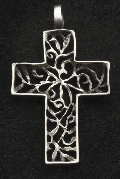 Vintage Sterling Silver Cross Pendant